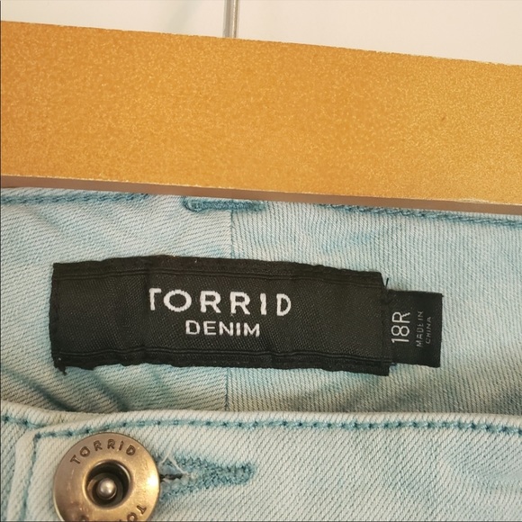 Torrid Turquoise Skinny Jeans High Waisted Plus - Picture 4 of 4